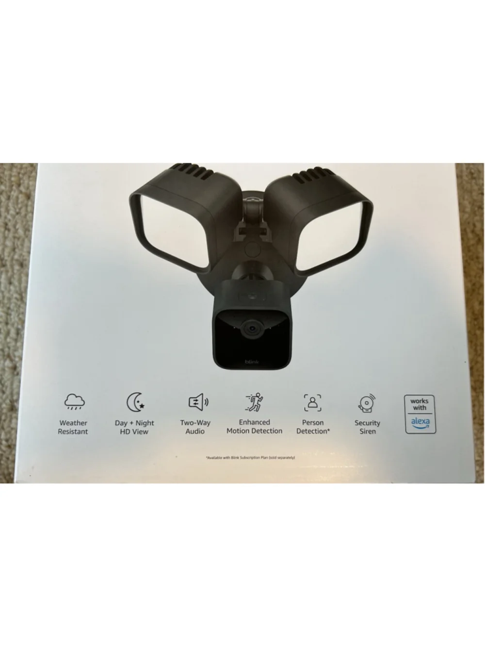 Blink Wired Floodlight Camera Wired LED Smart Security Camera 2600 Lumens
